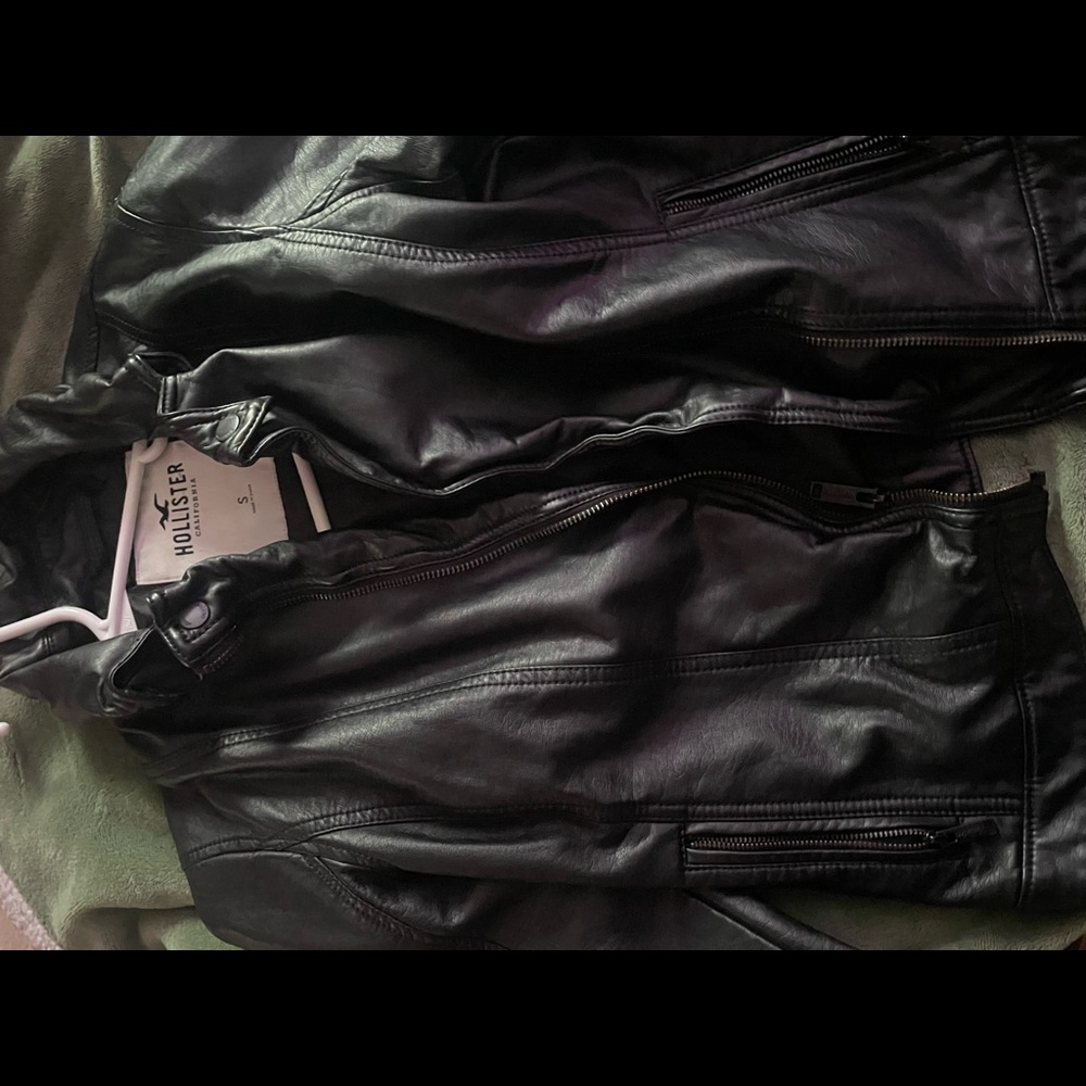 Black leather jacket